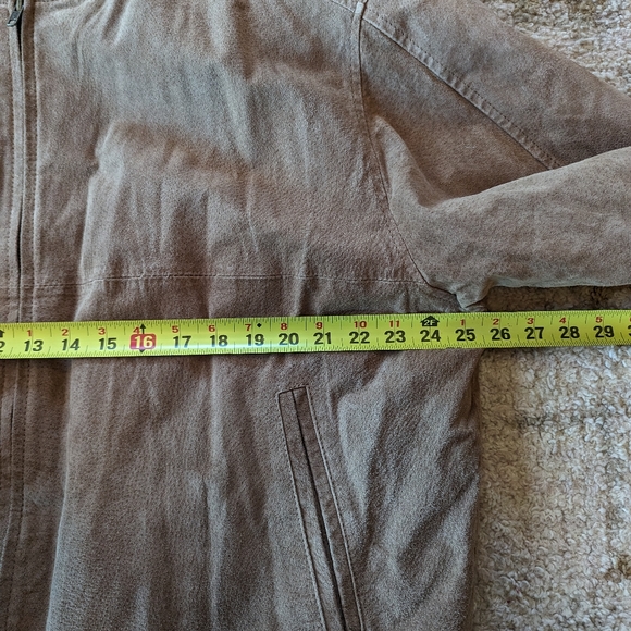 SOLDVintage Tan NORTHCREST Genuine Leather Suede Quilted Full Zip Jacket Mens XL - Picture 9 of 10